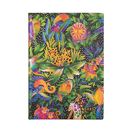 Paperblanks 12-Month Flexi Planners 2023 Jungle Song | Horizontal | Midi (125 × 175 mm)