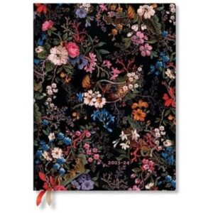 paperblanks 18-month softcover flexi diaries 2023-2024 floralia | vertical | ultra (180 × 230 mm)