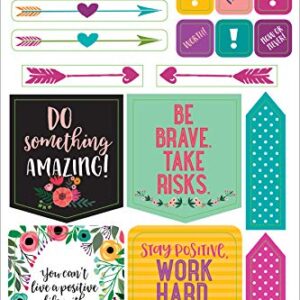 Essentials Planner Stickers -- Wake Up Kick Ass Repeat (Set of 150 Stickers)