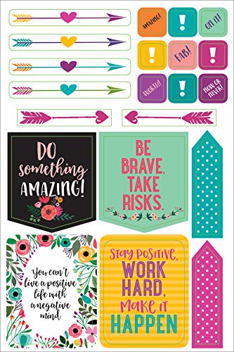 Essentials Planner Stickers -- Wake Up Kick Ass Repeat (Set of 150 Stickers)