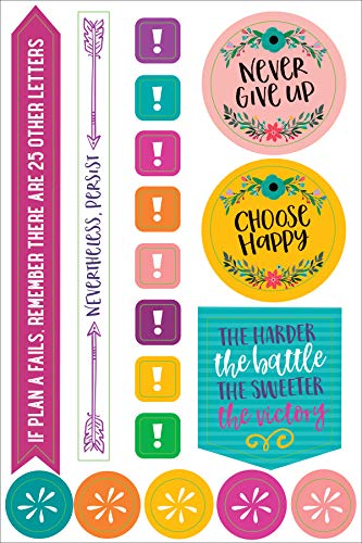 Essentials Planner Stickers -- Wake Up Kick Ass Repeat (Set of 150 Stickers)