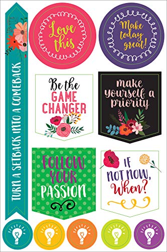 Essentials Planner Stickers -- Wake Up Kick Ass Repeat (Set of 150 Stickers)