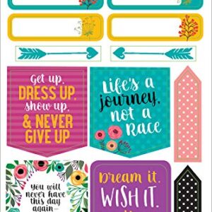 Essentials Planner Stickers -- Wake Up Kick Ass Repeat (Set of 150 Stickers)