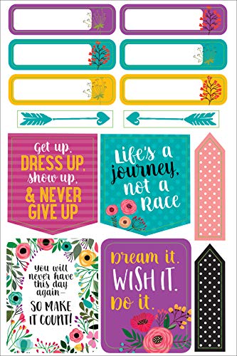 Essentials Planner Stickers -- Wake Up Kick Ass Repeat (Set of 150 Stickers)