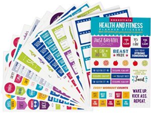 essentials health & fitness planner stickers (set of 325 stickers)