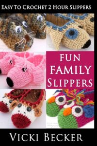 fun family slippers (easy to crochet 2 hour slippers)