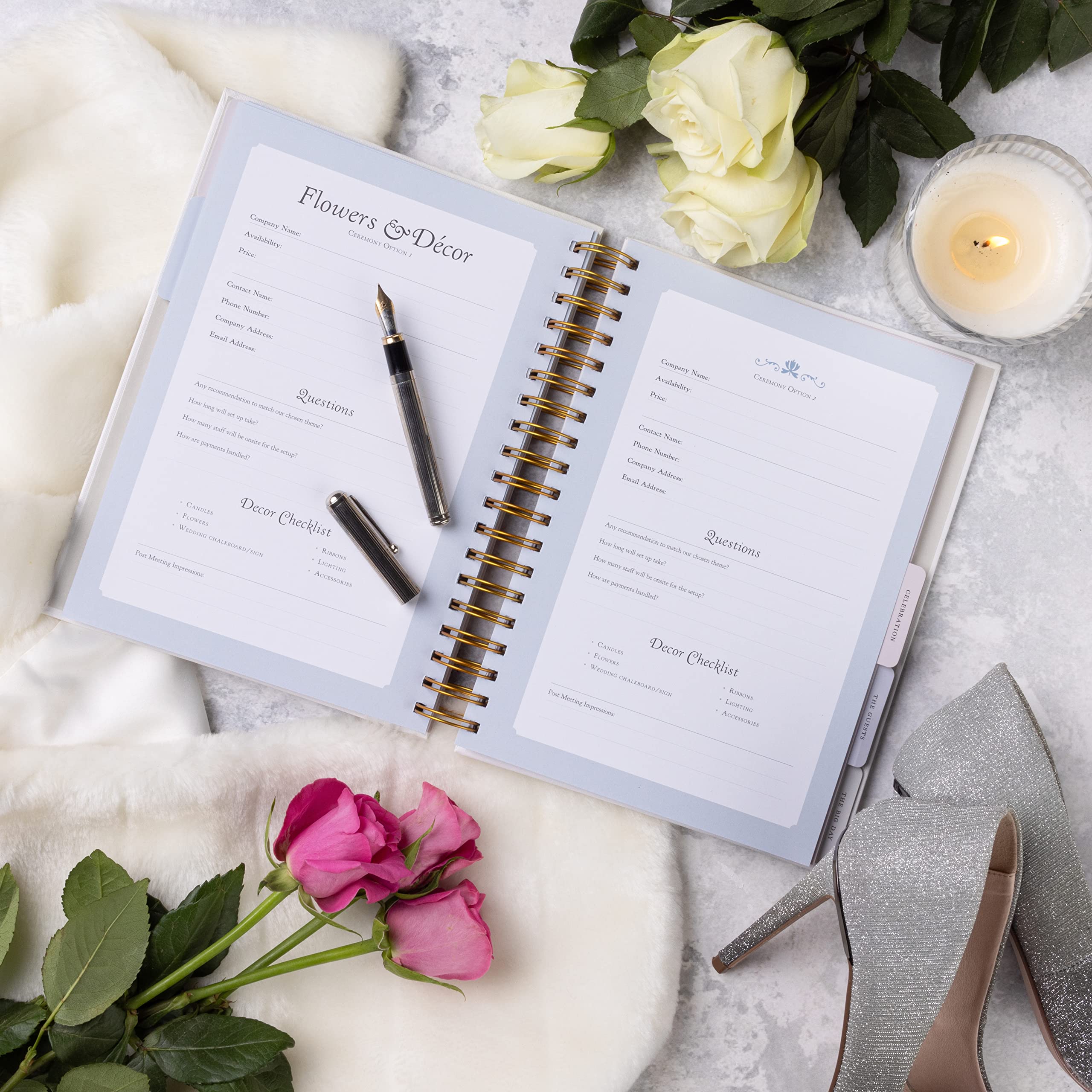 Wedding Planner Organizer - Engagement Diary Book | Bride To Be Gift Countdown Calendar