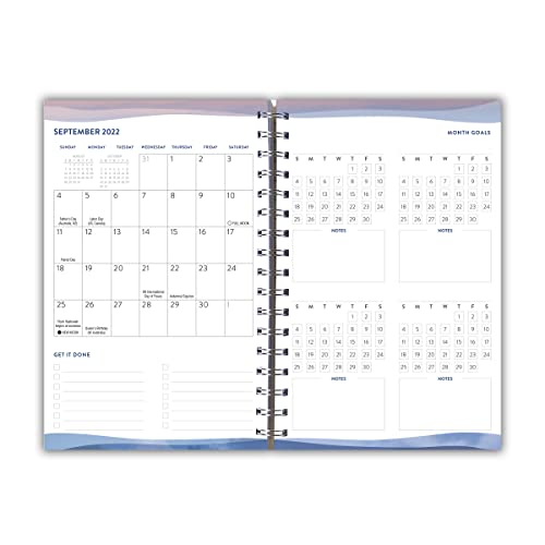 Goal Getter 2023 Weekly and Monthly Planner, 16-Month Lifestyle Planner: September 2022 - December 2023, 6" x 9" - Mountain Sunrise