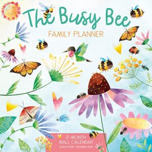 2024 family planner, 17-month calendar planner: august 2023 - december 2024, 12" x 12" - the busy bee