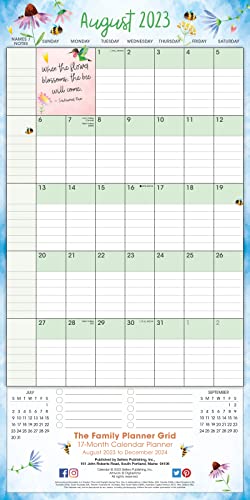 2024 Family Planner, 17-Month Calendar Planner: August 2023 - December 2024, 12" x 12" - The Busy Bee