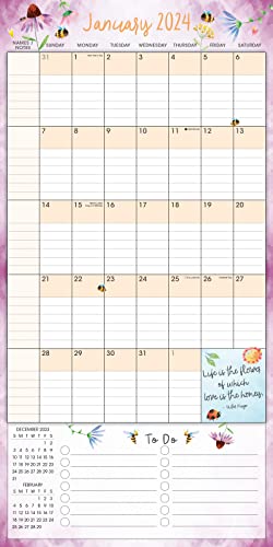 2024 Family Planner, 17-Month Calendar Planner: August 2023 - December 2024, 12" x 12" - The Busy Bee