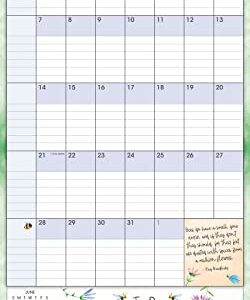 2024 Family Planner, 17-Month Calendar Planner: August 2023 - December 2024, 12" x 12" - The Busy Bee