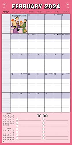 2024 Family Planner, 17-Month Calendar Planner: August 2023 - December 2024, 12" x 12" - Retro Mama