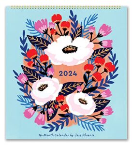 high note 2024 monthly wall calendar planner by jess phoenix, 16-month: september 2023 - december 2024, 11" x 12"
