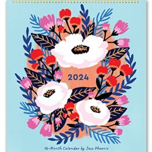High Note 2024 Monthly Wall Calendar Planner by Jess Phoenix, 16-Month: September 2023 - December 2024, 11" x 12"