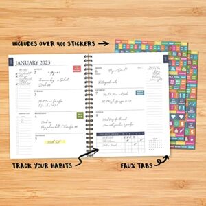 Wild Navy Dot 2023 8.5" x 11" Softcover Weekly Planner