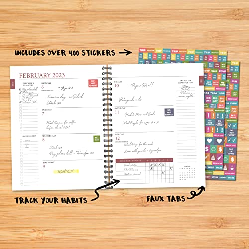 Colored Circles 8.5" x 11" Hardcover Weekly Planner