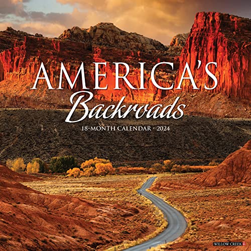 Willow Creek Press America's Backroads Monthly 2024 Wall Calendar (12" x 12")