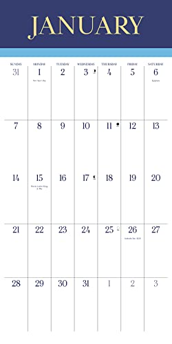 Willow Creek Press Big Grid (Jewel) 2024 12" x 12" Wall Calendar