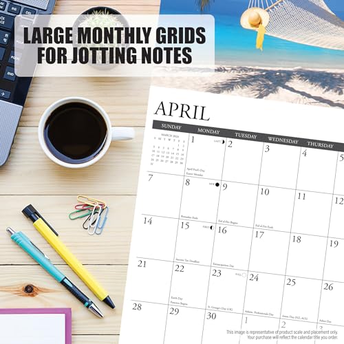 Willow Creek Press Big Grid (Jewel) 2024 12" x 12" Wall Calendar