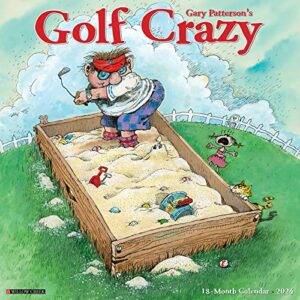 willow creek press golf crazy by gary patterson monthly 2024 wall calendar (12" x 12")