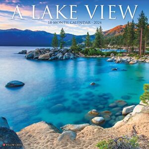 willow creek press lake view monthly 2024 wall calendar (12" x 12")