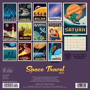 Willow Creek Press Space Travel (ADG) Monthly 2024 Wall Calendar (12" x 12")