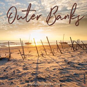 willow creek press outer banks monthly 2024 wall calendar (12" x 12")