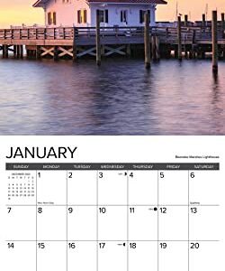 Willow Creek Press Outer Banks Monthly 2024 Wall Calendar (12" x 12")