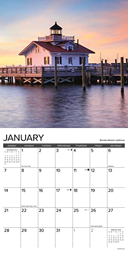 Willow Creek Press Outer Banks Monthly 2024 Wall Calendar (12" x 12")