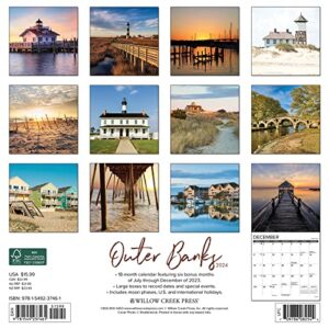 Willow Creek Press Outer Banks Monthly 2024 Wall Calendar (12" x 12")