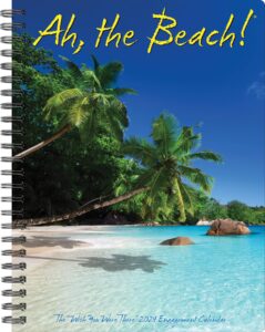 willow creek press ah, the beach! softcover weekly planner 2024 spiral-bound engagement calendar (6.5" x 8.5")