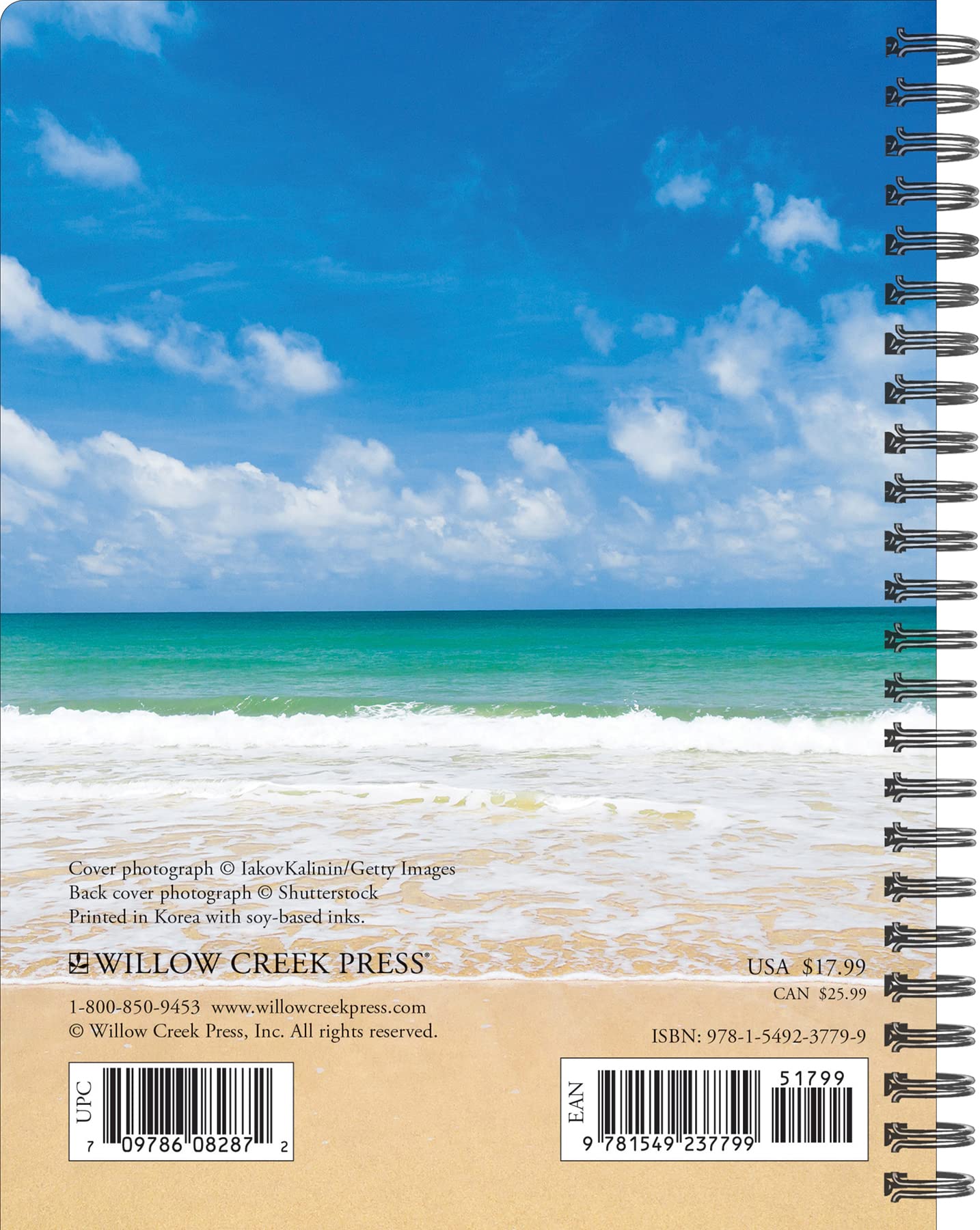 Willow Creek Press Ah, The Beach! Softcover Weekly Planner 2024 Spiral-Bound Engagement Calendar (6.5" x 8.5")