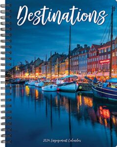 willow creek press destinations softcover weekly planner 2024 spiral-bound engagement calendar (6.5" x 8.5")