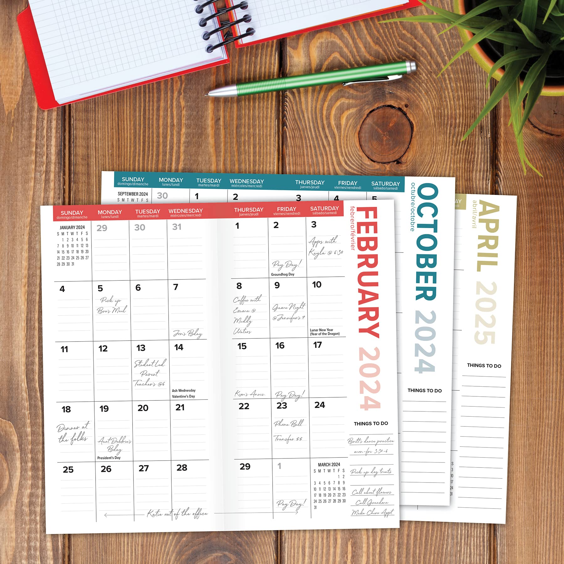 Willow Creek Press Woof 2-Year January 2024 - December 2025 Monthly Pocket Planner (3.5" x 6.5")