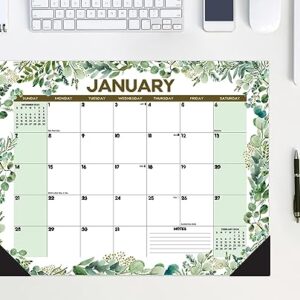 Willow Creek Press Eucalyptus & Succulents Monthly 2024 Deskpad Calendar (22" x 17")