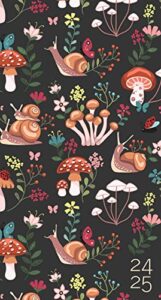 willow creek press mushrooms 2-year january 2024 - december 2025 monthly pocket planner (3.5" x 6.5")