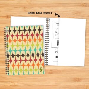 Willow Creek Press Rad Retro 2024 Softcover Spiral-Bound Weekly Planner (6.5" x 8.5")