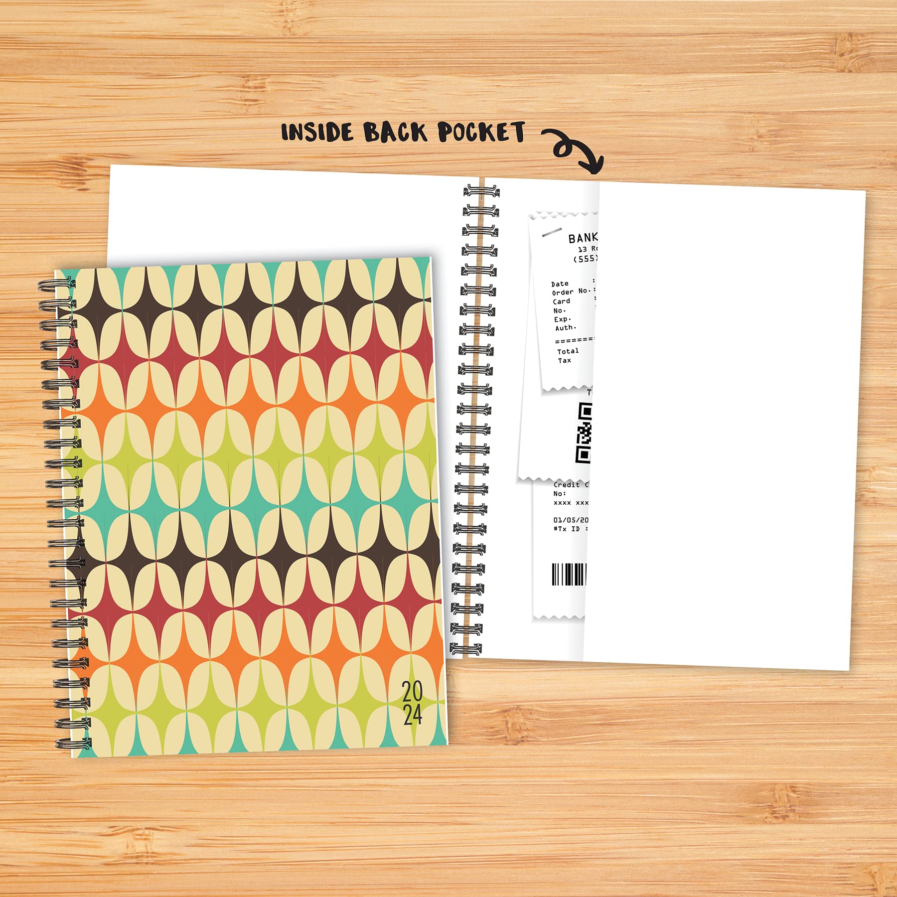 Willow Creek Press Rad Retro 2024 Softcover Spiral-Bound Weekly Planner (6.5" x 8.5")