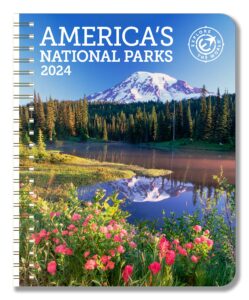 america's national parks weekly engagement calendar 2024, planner 6.5" x 8.5" spiral bound