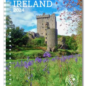 Ireland Weekly Engagement Calendar 2024, Planner 6.5" x 8.5" Spiral Bound