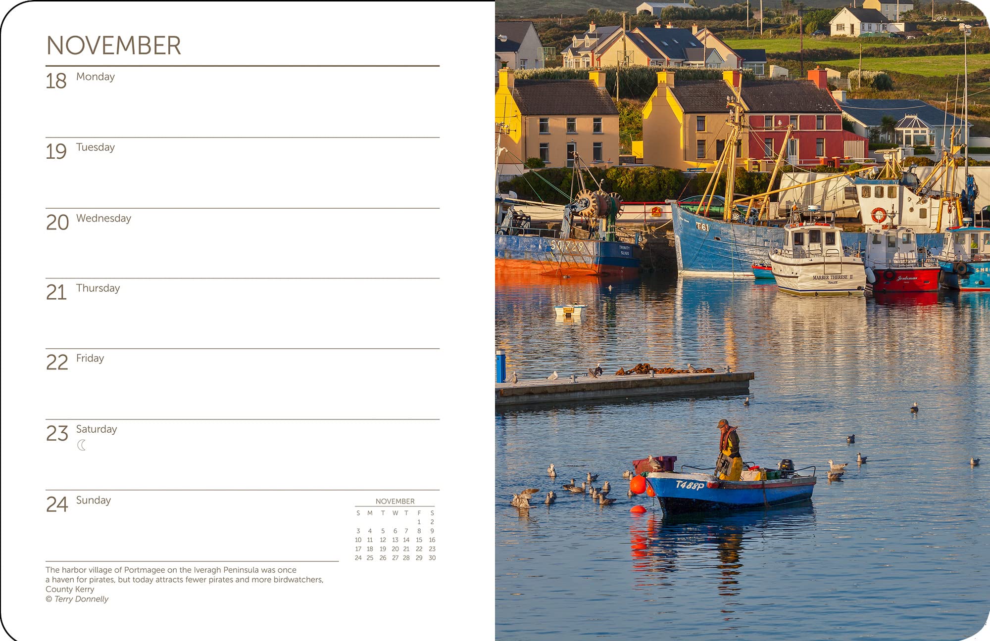 Ireland Weekly Engagement Calendar 2024, Planner 6.5" x 8.5" Spiral Bound