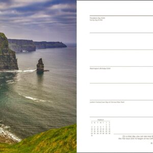 Ireland Weekly Engagement Calendar 2024, Planner 6.5" x 8.5" Spiral Bound