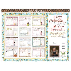 tf publishing 2024 susan branch large desk pad monthly blotter calendar | 12 month desktop calendar | for office desk or wall | tear-off pages with large monthly grids | horizontal | 22” x 17”