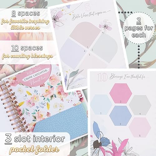 Christian Art Gifts Inspirational 18 Month Wirebound 2024 Planner for Women: I Can Do All This - Philippians 4:13 Bible Verse, Personal Week Organizer w/Elastic Closure Aug 2023-Jan 2025, Teal Floral