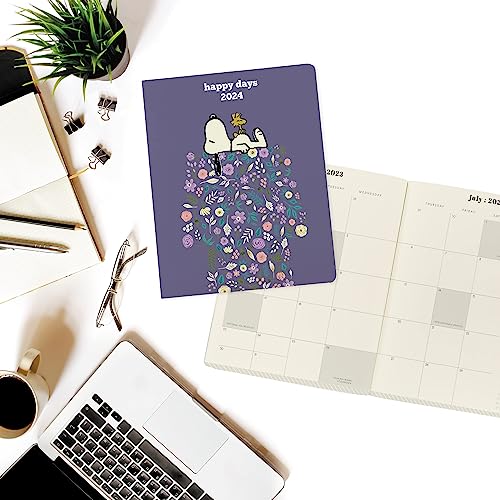 Graphique 2024 Monthly Planner | 18 Month Organizer, July 2023 – Dec. 2024 | Monthly Calendar & Notes Spreads | Marked Holidays | Peanuts Design | 8” x 10”