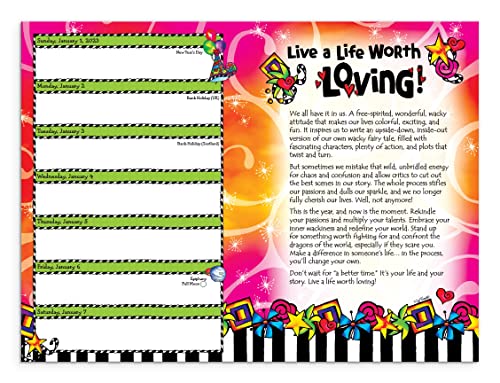 2023 Weekly & Monthly Planner “My Wonderful, Wacky Plans for a Life Worth Truly Loving!” 8 x 6 in. Spiral-Bound Date Book for Her by Suzy Toronto with Motivational Messages—from Blue Mountain Arts