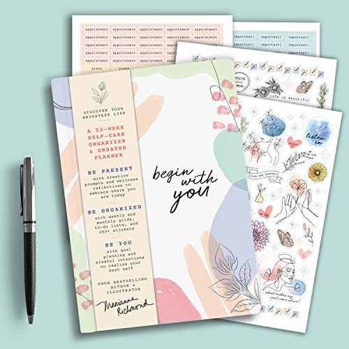 Begin With You Undated Planner: 52-Week Daily Organizer for Busy Women Looking for More Joy, Presence, and Self-Discovery!