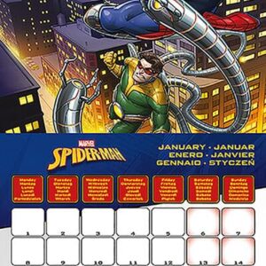 Spider-Man Calendar 2024 - Month to a View Planner 30cm x 30cm, Marvel Gifts for Men and Women, Marvel Gifts for Boys and Girls, Kids Calendar - Official Merchandise