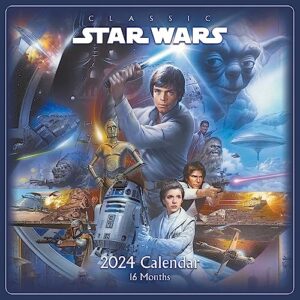 star wars calendar 2024 (classic design) - month to a view planner 30cm x 30cm - official merchandise